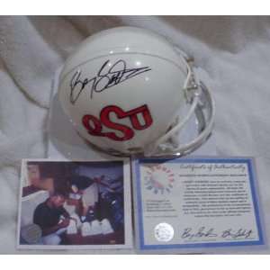 Barry Sanders Oklahoma State Cowboys Autographed Mini Helmet