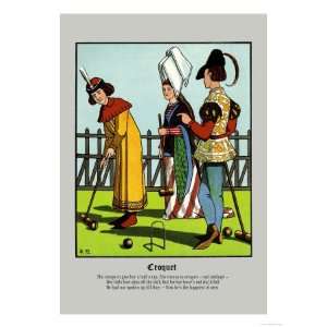  Croquet, c.1873 Giclee Poster Print by J.e. Rogers, 24x32 