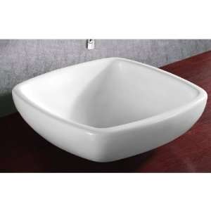  Caracalla CA4252 Square White Ceramic Vessel Bathroom Sink 