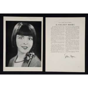  1930 Colleen Moore Actor Silent Film Movie Star Print 