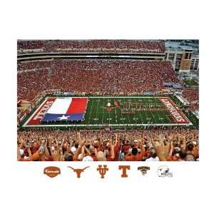 NCAA Texas Longhorns Darrell K Royal Texas Memorial Stadium Flag Mural 