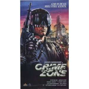 David Carradine & Sherilyn Fenn 1989 Crime Zone Original Folded Movie 