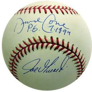  David Cone & Joe Girardi Autographed Baseball w/PG 7 18 99 