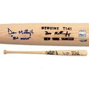 Don Mattingly New York Yankees Autographed Blond Baseball Bat with Hit 