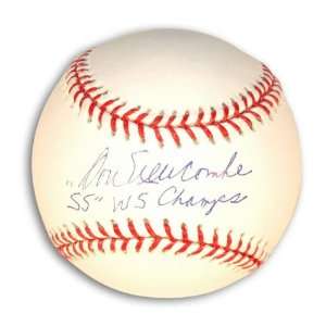 Don Newcombe Autographed Baseball with 55 WS Champs Inscription