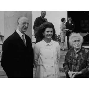  Pres. Eamon De Valera Standing with Mrs. John F. Kennedy 