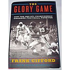 Frank Gifford Signed HOF The Glory Game Book & Proof NY Giants