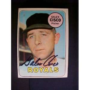  Galen Cisco Kansas City Royals #211 1969 Topps Signed 