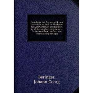   Gartenbauschule) verfasst von Johann Georg Beringer Johann Georg