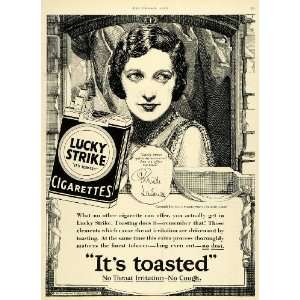  1928 Ad American Tobacco Co Gertrude Lawrence Star Lucky 