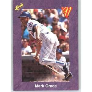  1991 Classic Game (Purple) Trivia Game Card # 105 Mark Grace 