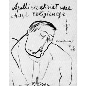   Mikhail Fiodorovich Larionov   24 x 30 inches   Guillaume apollinaire