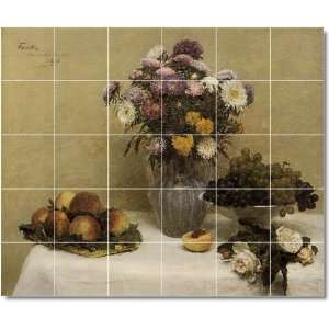 Henri Fantin Latour Flowers Custom Tile Mural 3  21.25x25.5 using (30 