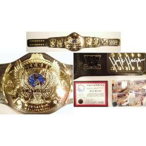 Hulk Hogan Autographed WWE Heavyweight Leather Belt