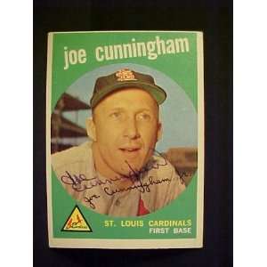 Joe Cunningham St. Louis Cardinals #285 1959 Topps Autographed 
