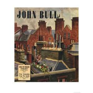 John Bull, Roof Gardens Kittens Watering Magazine, UK, 1948 Premium 