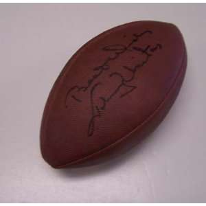 Johnny Unitas Autographed Football   Best Wishes PSA DNA #J49645