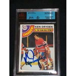  Ken Dryden Signed 1978/79 Topps Card #50 JSA SLABBED N 