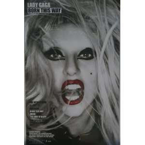 LADY GAGA BORN THIS WAY 2 SIDED POSTER 14 X 22 PROMO