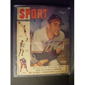 Lou Boudreau Cleveland Indians Autographed February 1949 Sport 