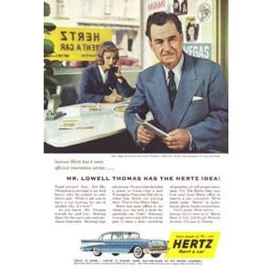    Print Ad 1957 Hertz Rent a Car Lowell Thomas Hertz Books