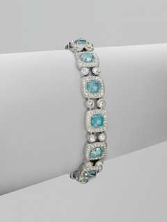 Adriana Orsini   Pave Crystal Accented Ceramic Link Bracelet