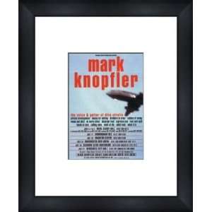 MARK KNOPFLER UK Tour 2001   Custom Framed Original Ad   Framed Music 