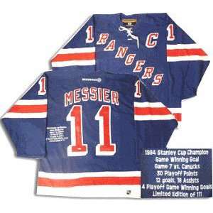 Mark Messier New York Rangers Autographed & Embroidered Blue Jersey