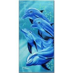  Michael Searle Signature Dolphin Tropic Beach & Bath Towel 
