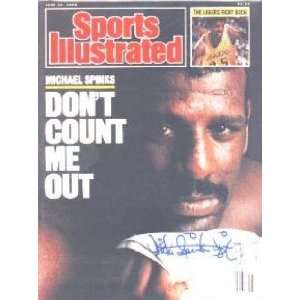Michael Spinks (Boxing) autographed Sports Illustrated Magazine 