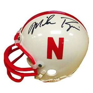 Mike Rozier Autographed / Signed Nebraska Mini Helmet
