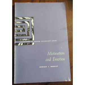  MOTIVATION ADN EMOTION Edward J. Murray Books