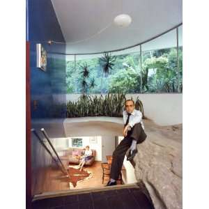  Brazilian Architect Oscar Niemeyer in His Self Designed 