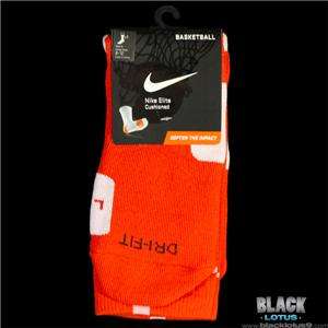 NEW RARE Nike Elite Basketball Crew Socks Orange/White Syracuse OKC 