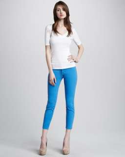 835 Blue Bonnet Luxe Twill Capris