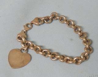   Italy link bracelet with heart charm personalized Chelsie  