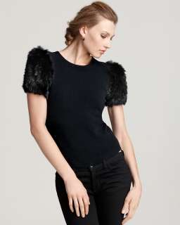  Rabbit Fur Sleeve Sweater   Tops & Sweaters   Theory   Designer 