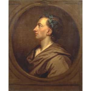   Alexander Pope Profile; Crowned with Ivy 29.5 X 24.0 