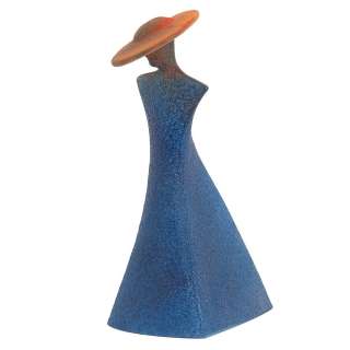 Kosta Boda Catwalk Sculpture Woman in Blue Dress   Home Décor 