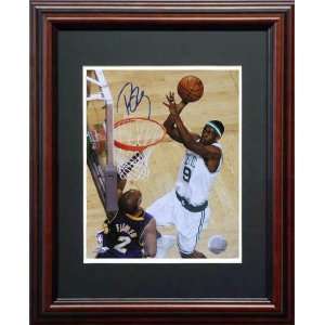 Rajon Rondo Autographed Picture   Color Framed   Autographed NBA 