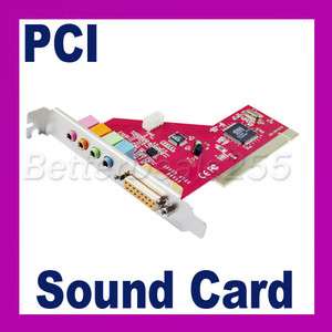 Channel 3D PC PCI Sound Audio Card Game MIDI Port New  
