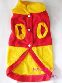   size medium pet Dress Cute Winnie the Pooh dog clothes costume  