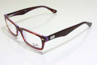 Rayban New Frames Eyeglasses Eyewear RX 5206 2442 52mm Havana Violet 