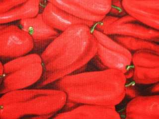 RJR Farmers Market Red Southwest Chili Pepper Fabric Yd  