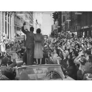 Richard M. Nixon and His Wife During His Campaigning Photographic 