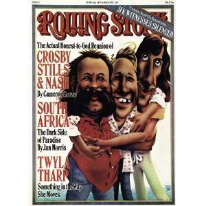  Crosby, Stills and Nash, 1977 Rolling Stone Cover Poster by Robert 