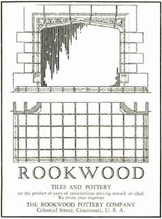 FIREPLACE TILES IN 1925 ROOKWOOD TILES & POTTERY AD  
