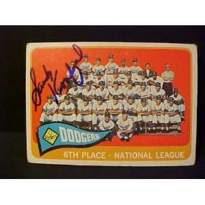 Sandy Koufax Los Angeles Dodgers Team #126 1965 Topps Signed 