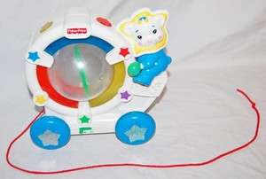 Fisher Price Sparklin Symphony Drum Along Bear Musical Baby Pull Toy 