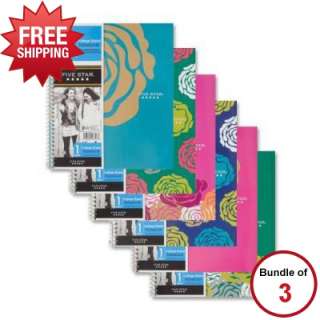 Five Star   06348   1 Subject Notebook   3 Item Bundle   Wirebound 